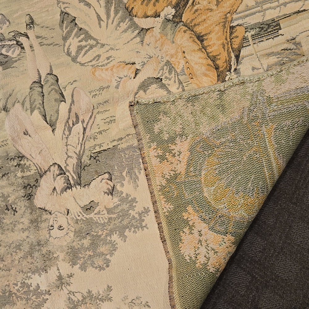 Elegant Tapestry Wall Hanging with Pastoral Scene 56" X 37" - Picture 2 of 4